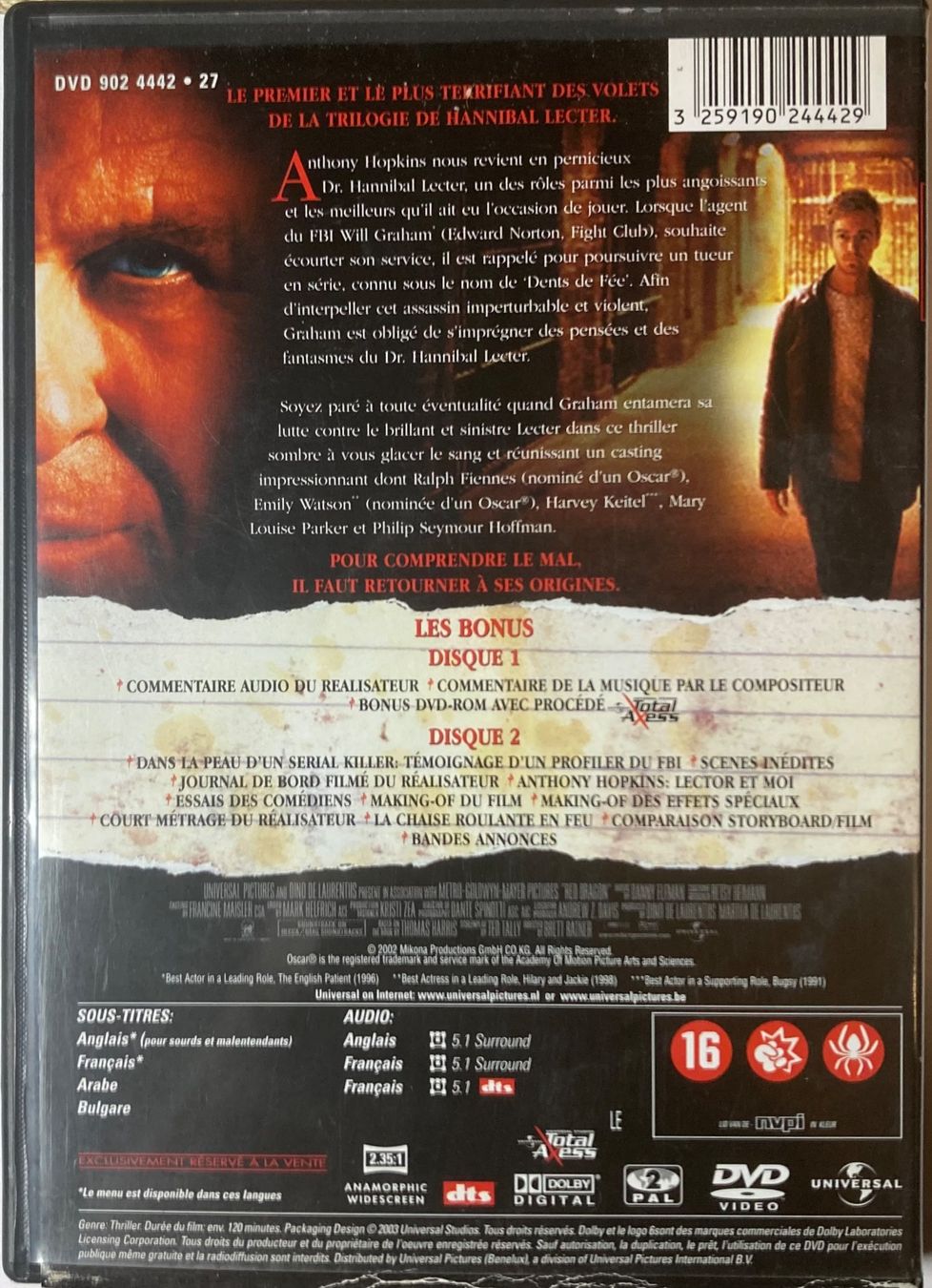 Tutti i DVDs: DRAGON ROUGE (AVANT LE SILENCE...) – Usato da Poliez-Pittet venduto da Newtown-Records 1