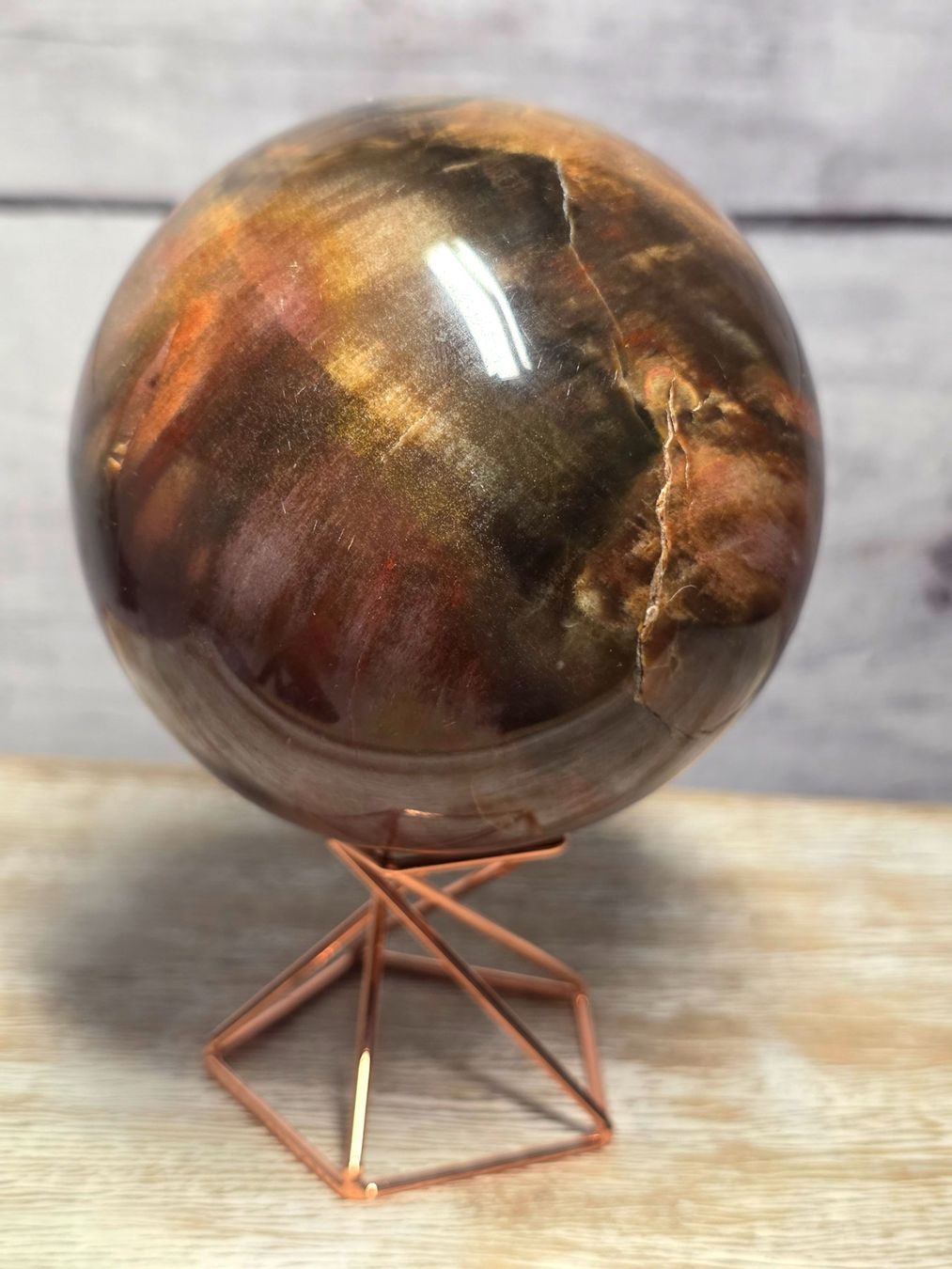 Articoli in legno: Versteinerte Holzkugel D 950g – Nuovo e nell'imballaggio originale da Matzingen venduto da Shay_Crystalz 2