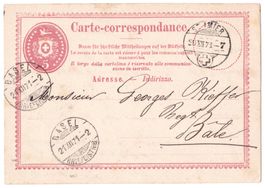 Erste PK: St. Imier (Elzevir**) 1871 nach Basel