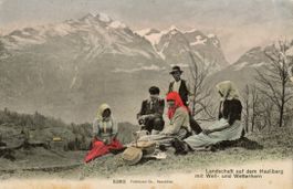 Hasliberg   BE  -  Landschaft mit Wetterhorn     um  1 9 0 8