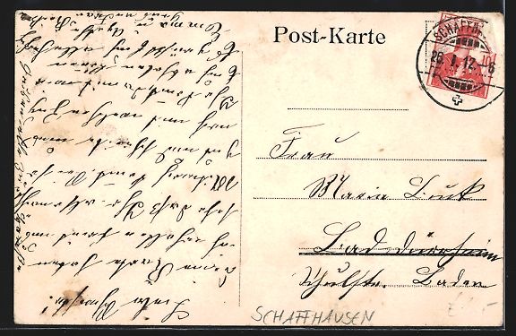 Cartes postales: Schaffhausen, Bahnhofstrasse mit Restaur – D'occasion à Berlin par bartko-reher 1