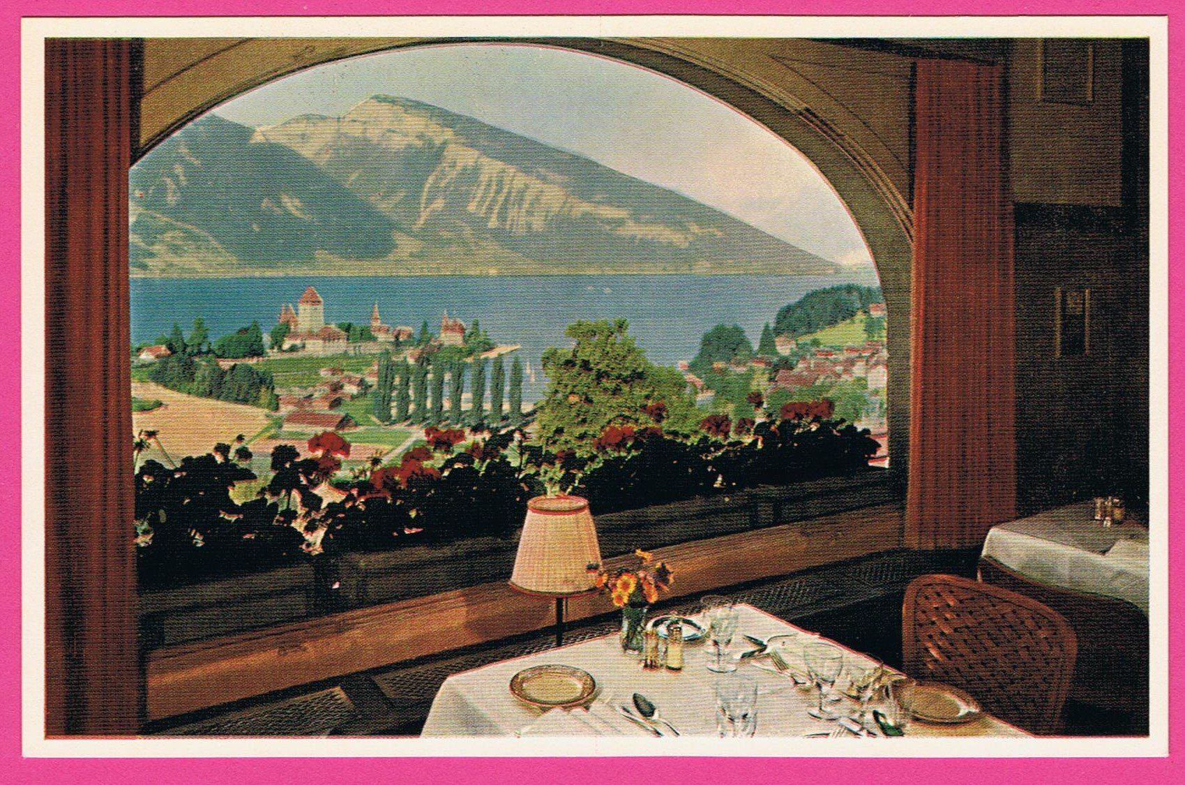 Cartes postales: Station Restaurant Spiez General view – D'occasion à Einsiedeln par dillie