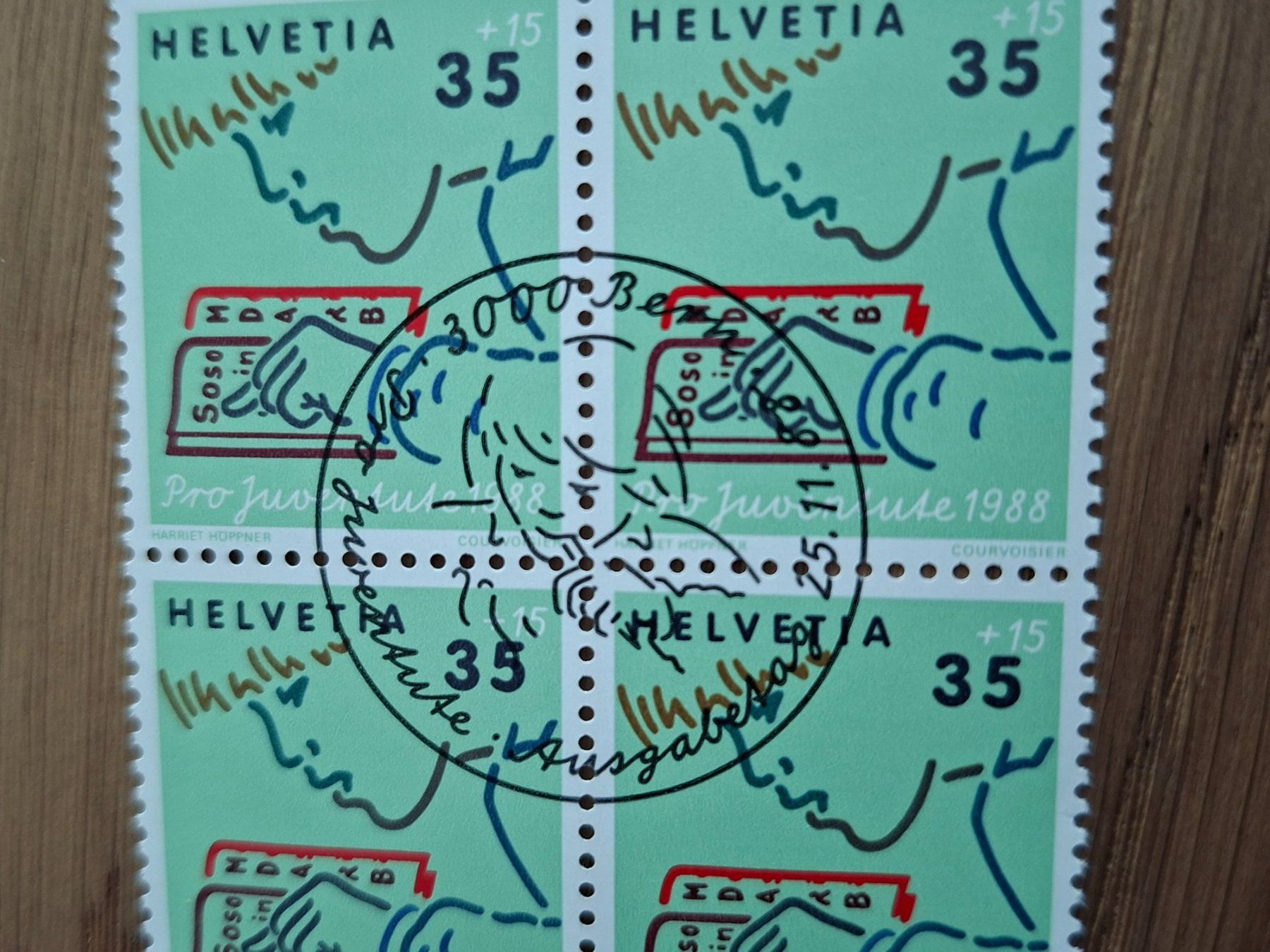 Tutti i francobolli: 4er Blocks: Pro Juventute 1988 – Nuovo (secondo la descrizione) da Hinterkappelen venduto da 1399 3