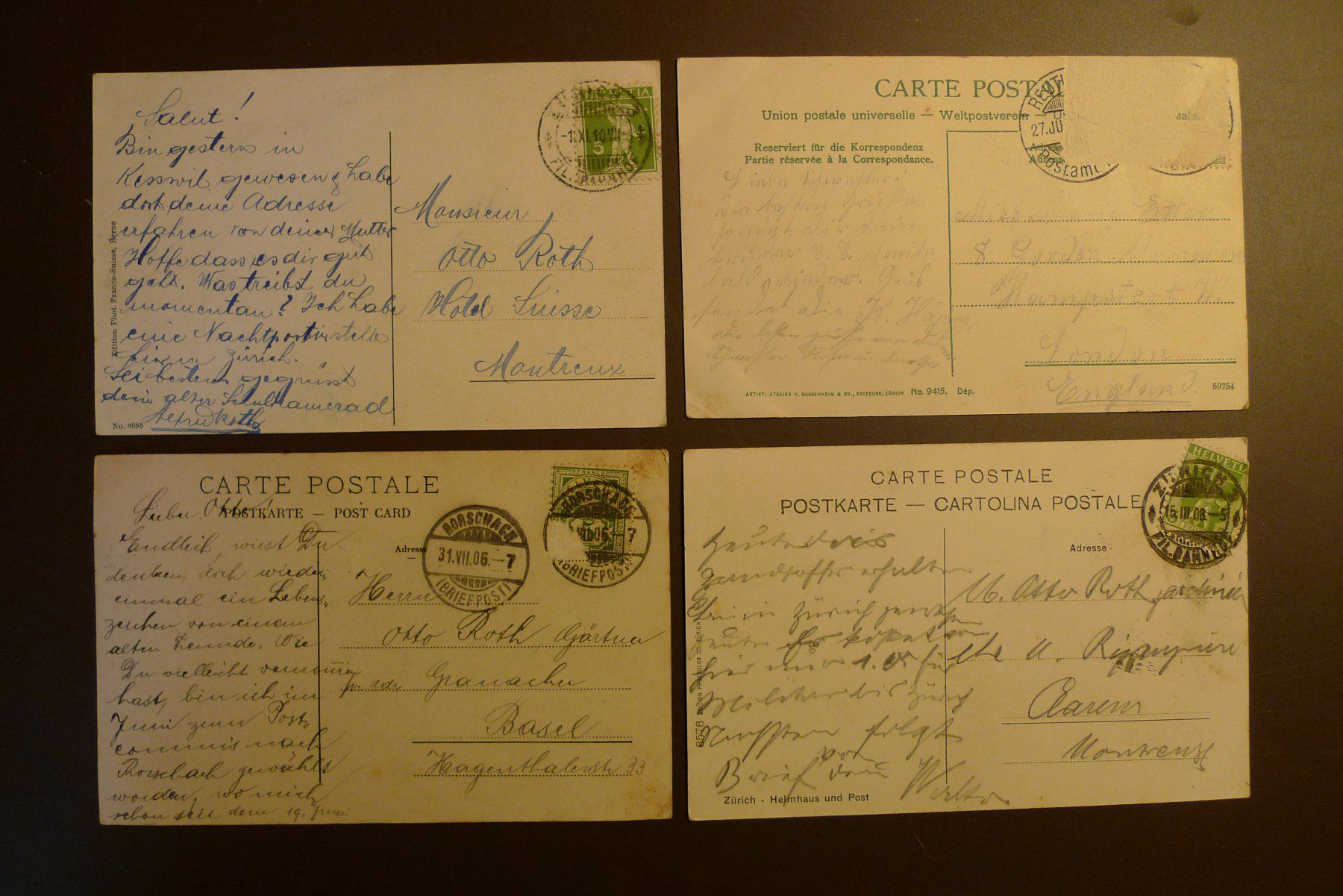 Cartoline postali: Alte Ansichtskarten Zuerich, Sammlung von 8 Stueck – Usato da Dietikon venduto da Leitz5180 3