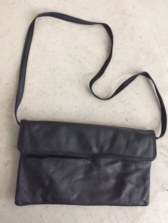 80s Vintage Ledertasche mit abnehmbaren Umhängegurt