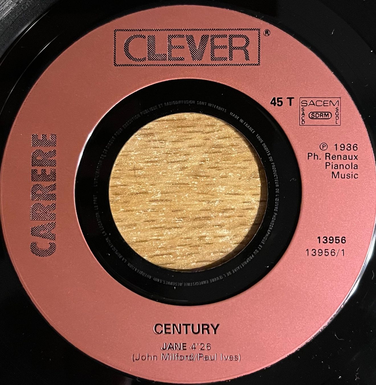 Dischi in vinile: CENTURY - JANE – Usato da Bussigny venduto da vinyl-pas-cher 2