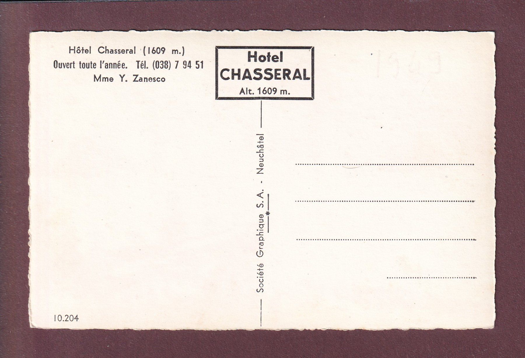 Cartes postales: CHASSERAL - 4 images – D'occasion à Pully par nicecards 1