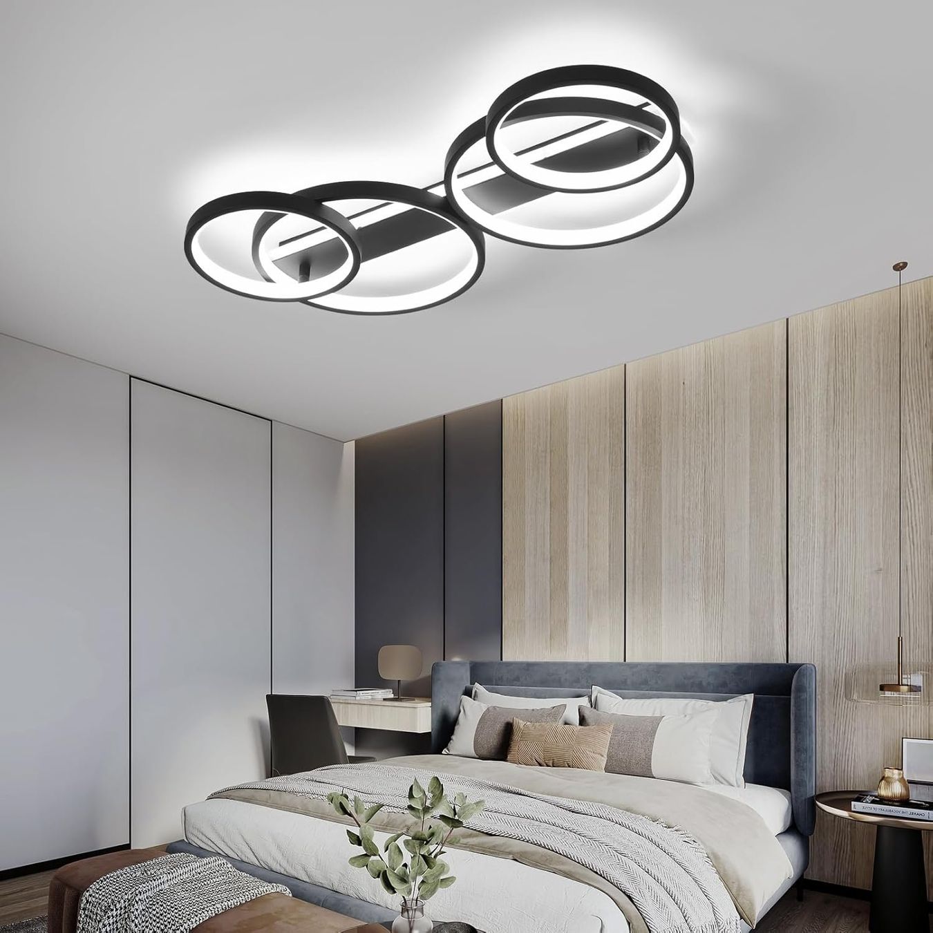 Kronleuchter & Deckenlampen: LED Deckenlampe dimmbar APP Fernbedienung 48W Schwarz – Neu und originalverpackt aus Neuhausen von apo_zn9s 7