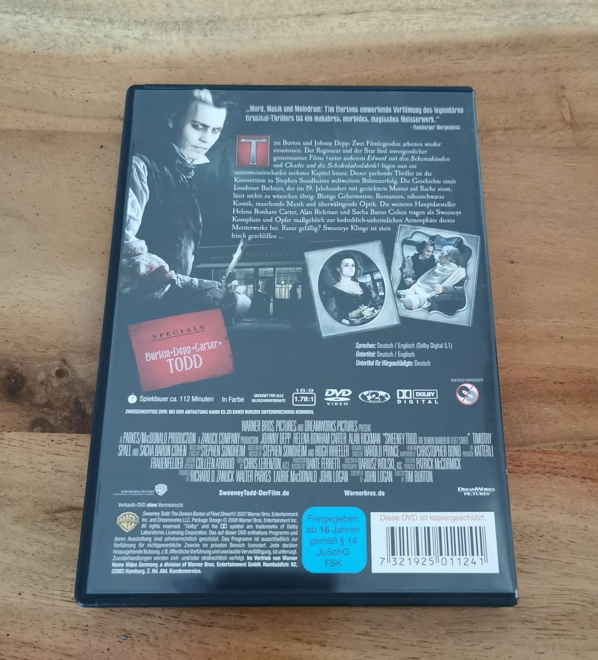 Alle DVDs: Sweeney Todd – Gebraucht aus Niederwangen BE von Keepers 1