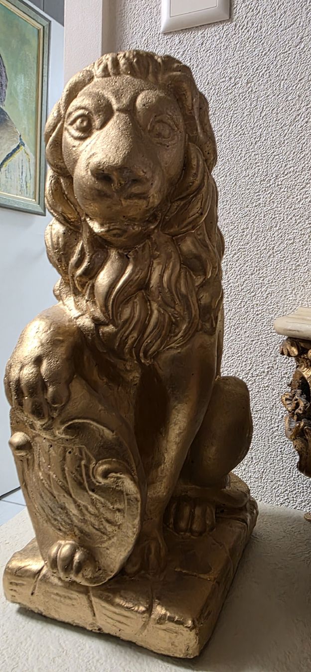Sculture & Statue: 2 goldene Deko Löwen, Statuen – Usato da Kaufdorf venduto da Nati-Nati 2