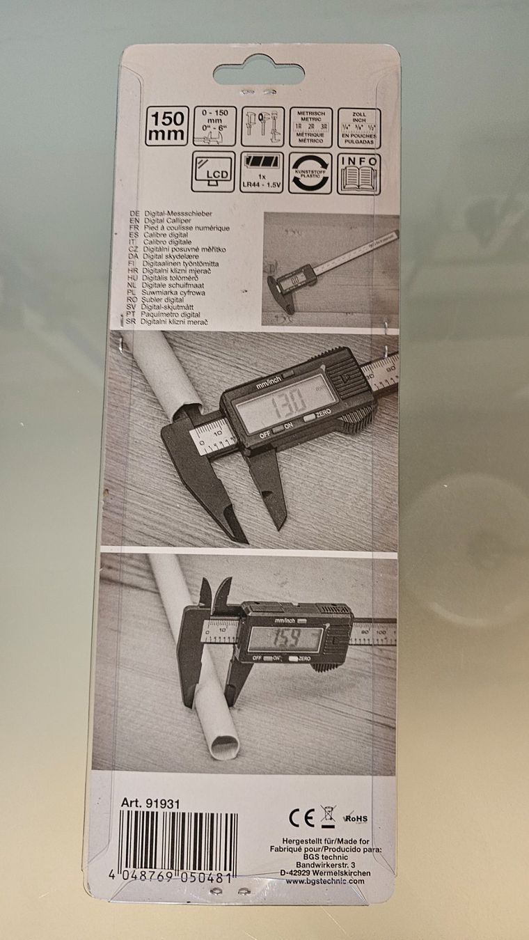 Misurare: Digitaler Messschieber BGS 150mm Schieblehre – Nuovo e nell'imballaggio originale da Koppigen venduto da Bracher_Mail-House 2