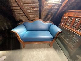 Blaues Sofa im Vintage-Stil zu verkaufen