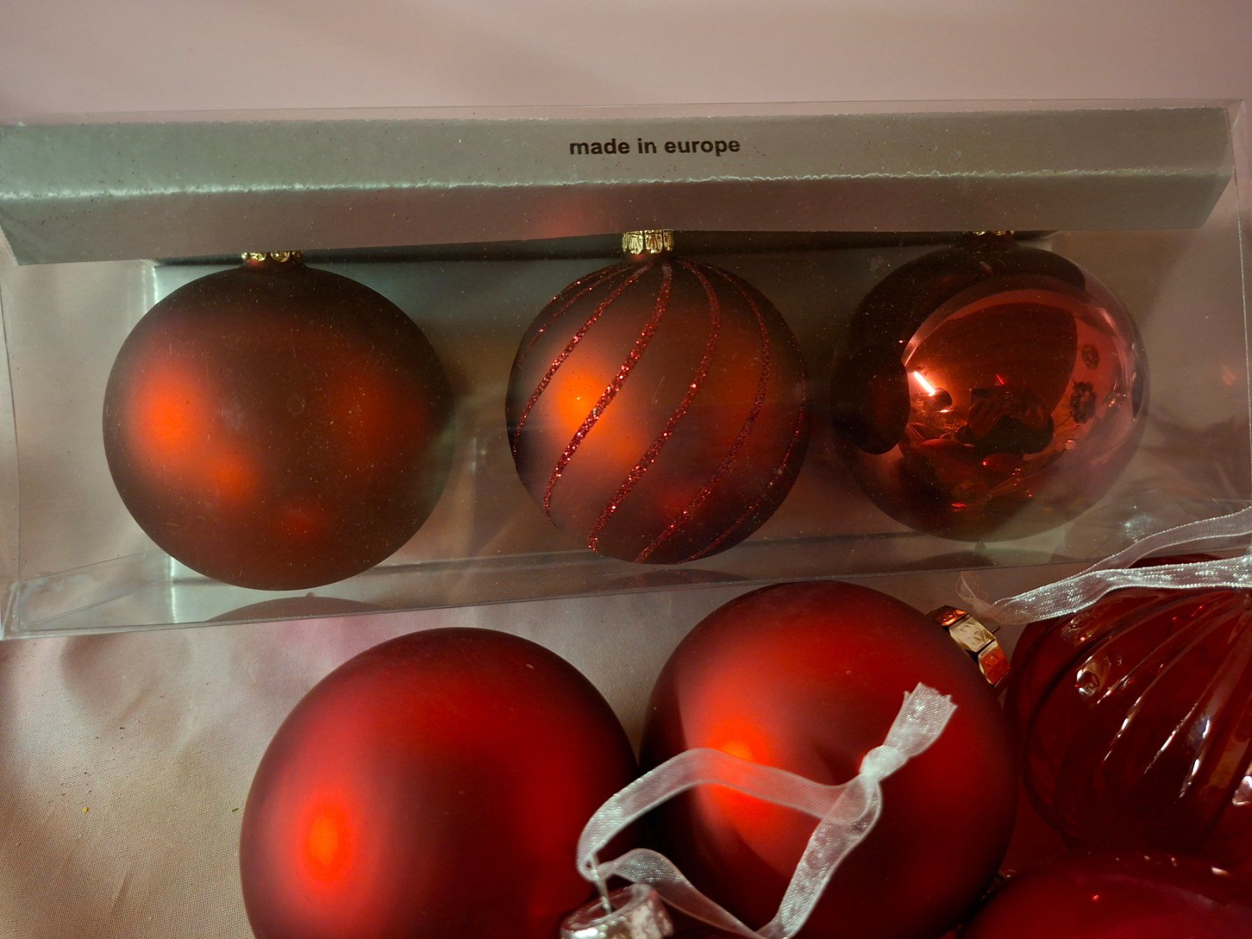 Tutte le decorazioni: neu: 9 Weihnachtskugeln rot aus Glas – Nuovo e nell'imballaggio originale da Nassen venduto da verrueckt 1