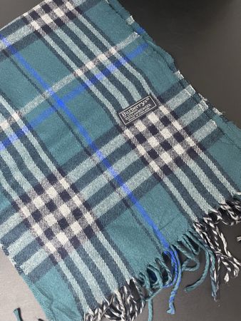 Echarpe Burberry authentique carreaux vert bleu