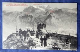 Alte Ansichtskarte Rigi-Kulm, Mythen und Glärnisch belebt