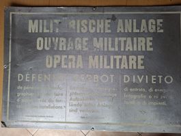 Schweizer Armee Militär Aluminium Schild 