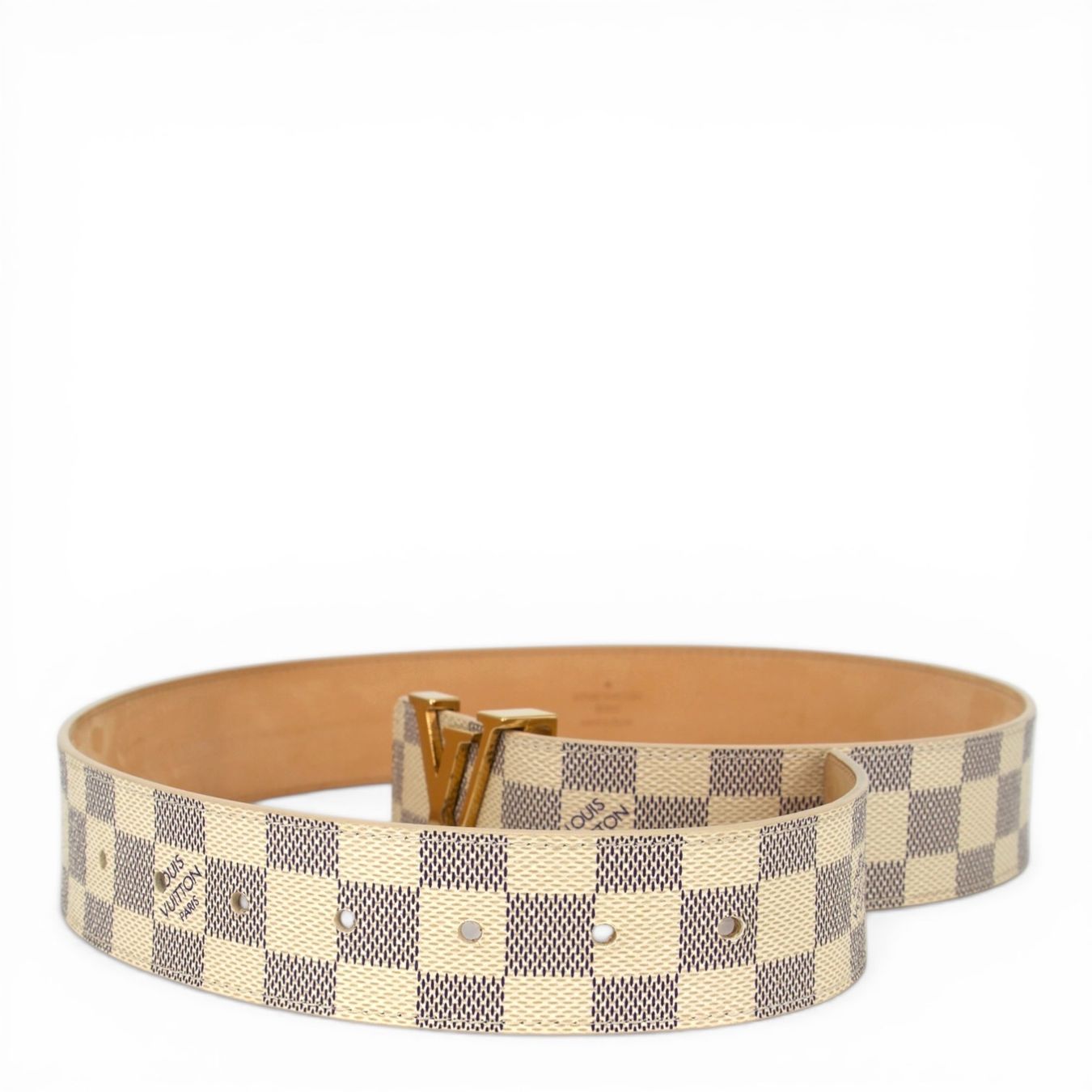 Louis Vuitton Gürtel: Louis Vuitton Initiales Damier Azur Gr. 80 – Gebraucht aus Binningen von Designerlabels 4