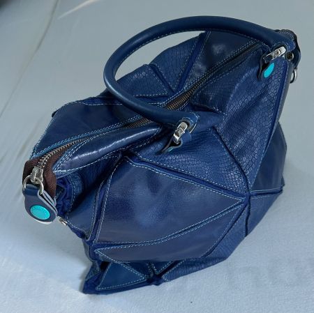 Gabs Ledertasche gemustert - Dunkelblau, Top Zustand