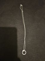Elegante Halskette mit Kreisen, silber und schwarz glitzernd
