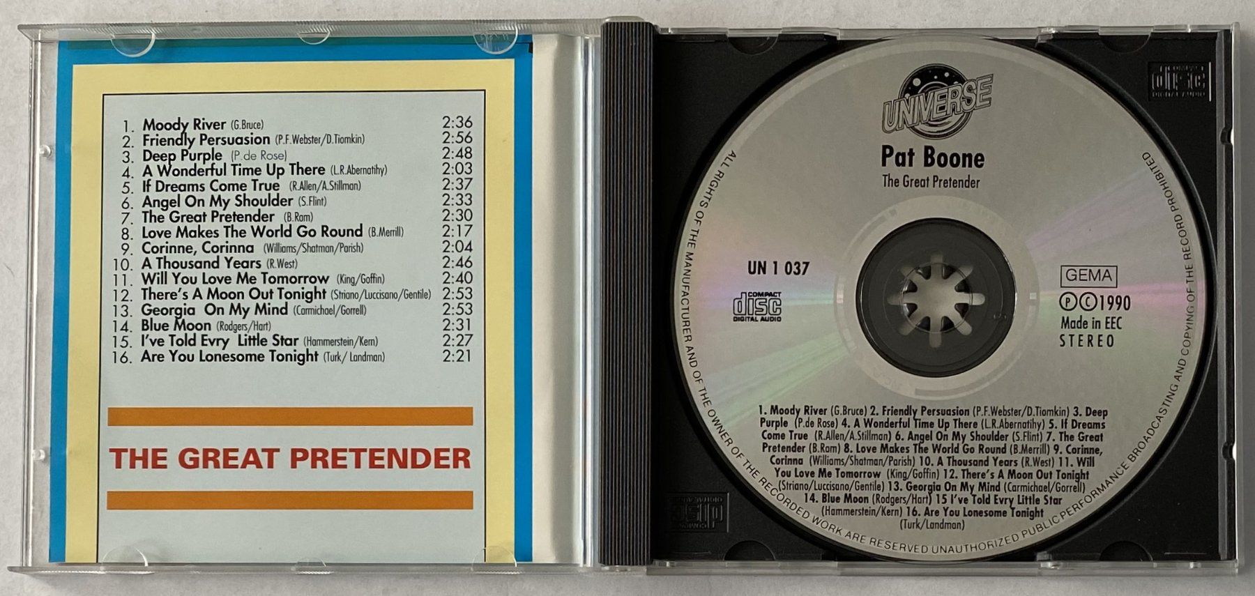 CD: Pat Boone, The Great Pretender – Usato da Flums venduto da Asquillo 2