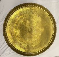 Grosser orientalischer Messingteller Ø 53 cm – handgraviert