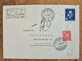 TAX Brief mit ungültiger PJ 1946 für 2.--