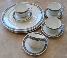 Villeroy & Boch Rubino 3 Teller, 4Tassen mit Untertassen