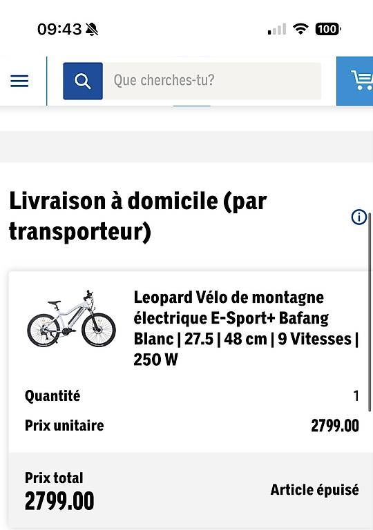 Leopard Biciclette: Vélo de montagne électrique – Usato da Le Noirmont venduto da Sloane95 1