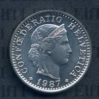 CHF___0.20 1987 stgl * nigelnagelneu! 20 Rappen