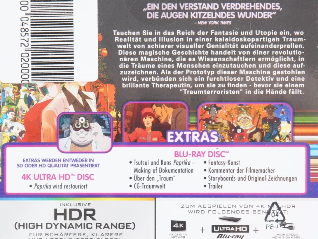 Tutti i DVDs: Paprika 4K Steelbook – Nuovo e nell'imballaggio originale da Wil SG venduto da froschbiss 2