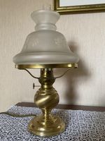Messing Lampe, Vintage Tischlampe