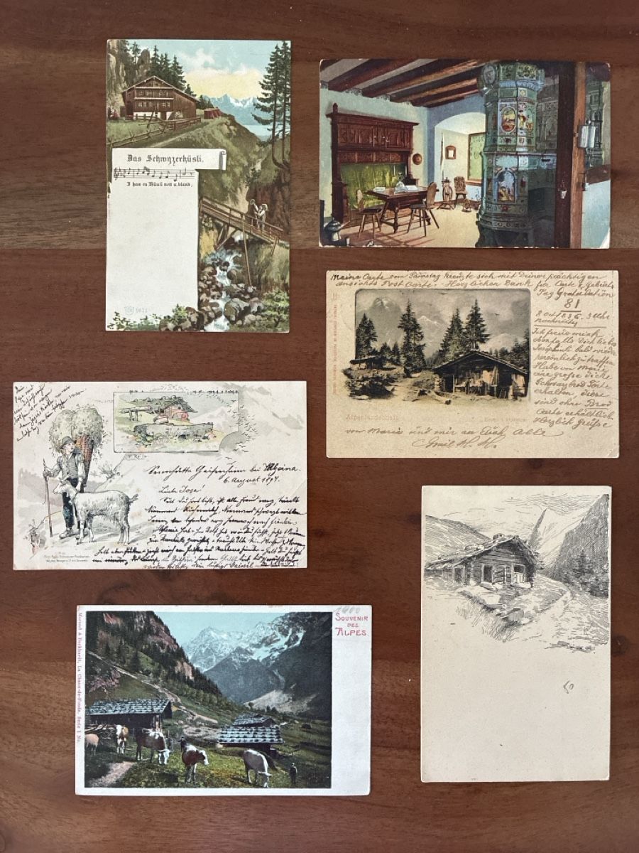 Cartes postales: 6 Ansichtskarten Schweiz von Alpen Häuser – D'occasion à Oftringen par Cla.vD.74