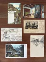 6 Ansichtskarten Schweiz von Alpen Häuser