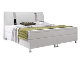Boxspringbett 180x200 KL Weiss Doppelbett Bett Hotelbett