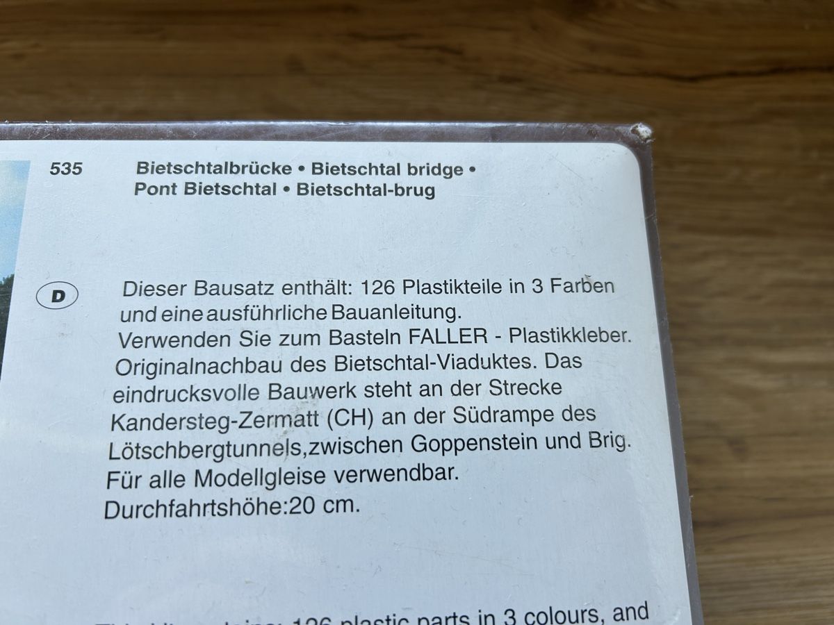 Faller Modelleisenbahnen: Faller H0 120535 Bietschtalbrücke – Neu (gemäss Beschreibung) aus Urtenen-Schönbühl von tulpenschein 5