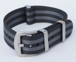 NATO Strap Seat Belt Armband 22 mm schwarz grau 8095