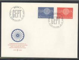 1960, FDC, Europa (Nr. 373–374)