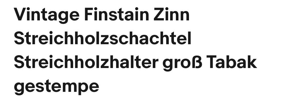 Alle Dekorationen: Finstain Zinn – Gebraucht aus Liestal von Htop 9