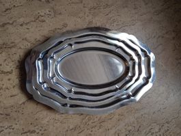 Drei Servierplatten oval Edelstahl gebraucht
