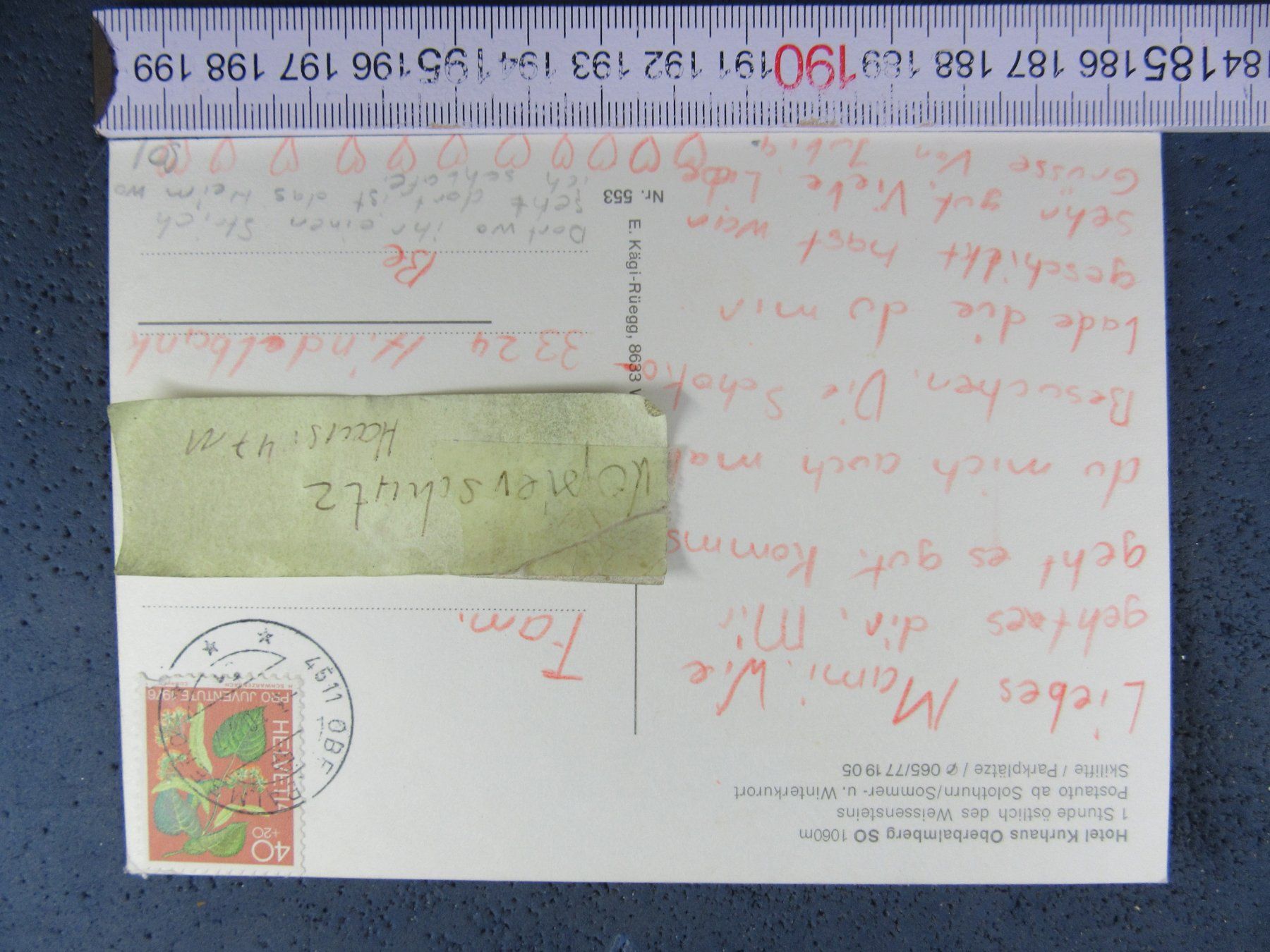 Cartoline postali: OBERBALMBERG HOTEL KURHAUS SO AK – Usato da Ettingen venduto da Hausi4711 2