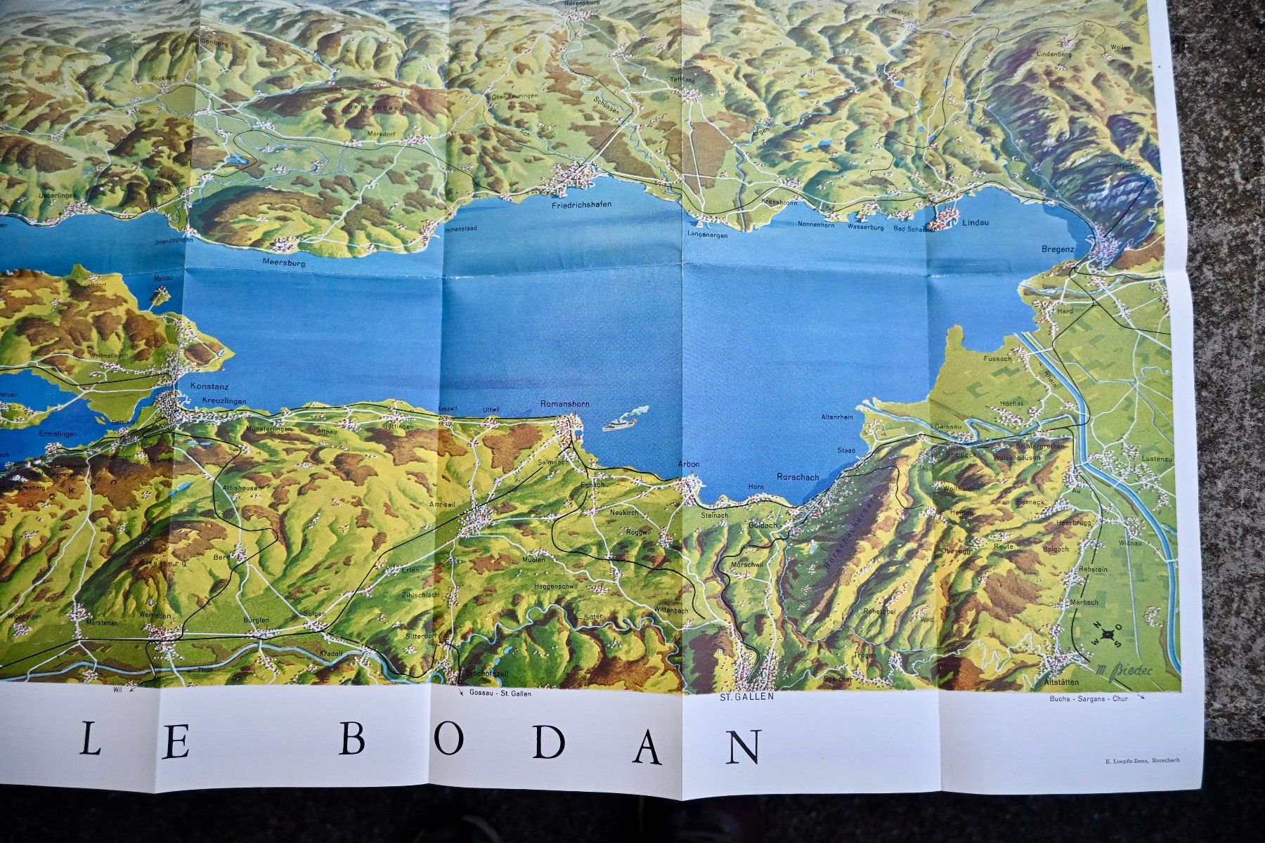 Documenti: SBB CFF Prospekt Sur le Bodan Bodensee 1949 panorama bieder – Usato da Pfaffhausen venduto da mono_rec 6