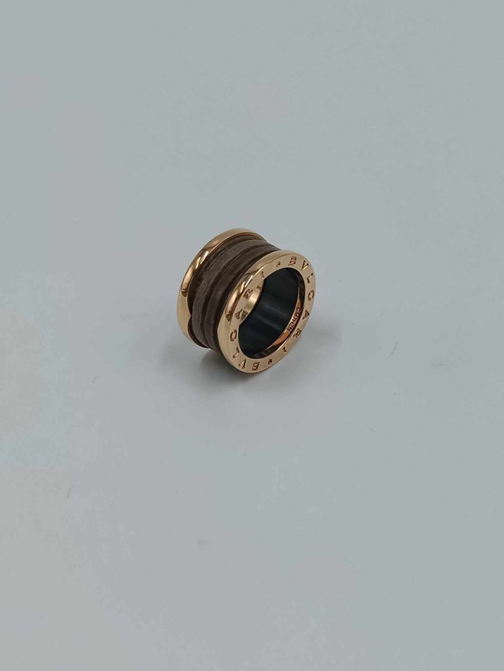 Bulgari Anelli: BVLGARI "B ZERO" 3 BAND BRAUNER MARMOR RING – Usato da Luzern venduto da EdiGem 2