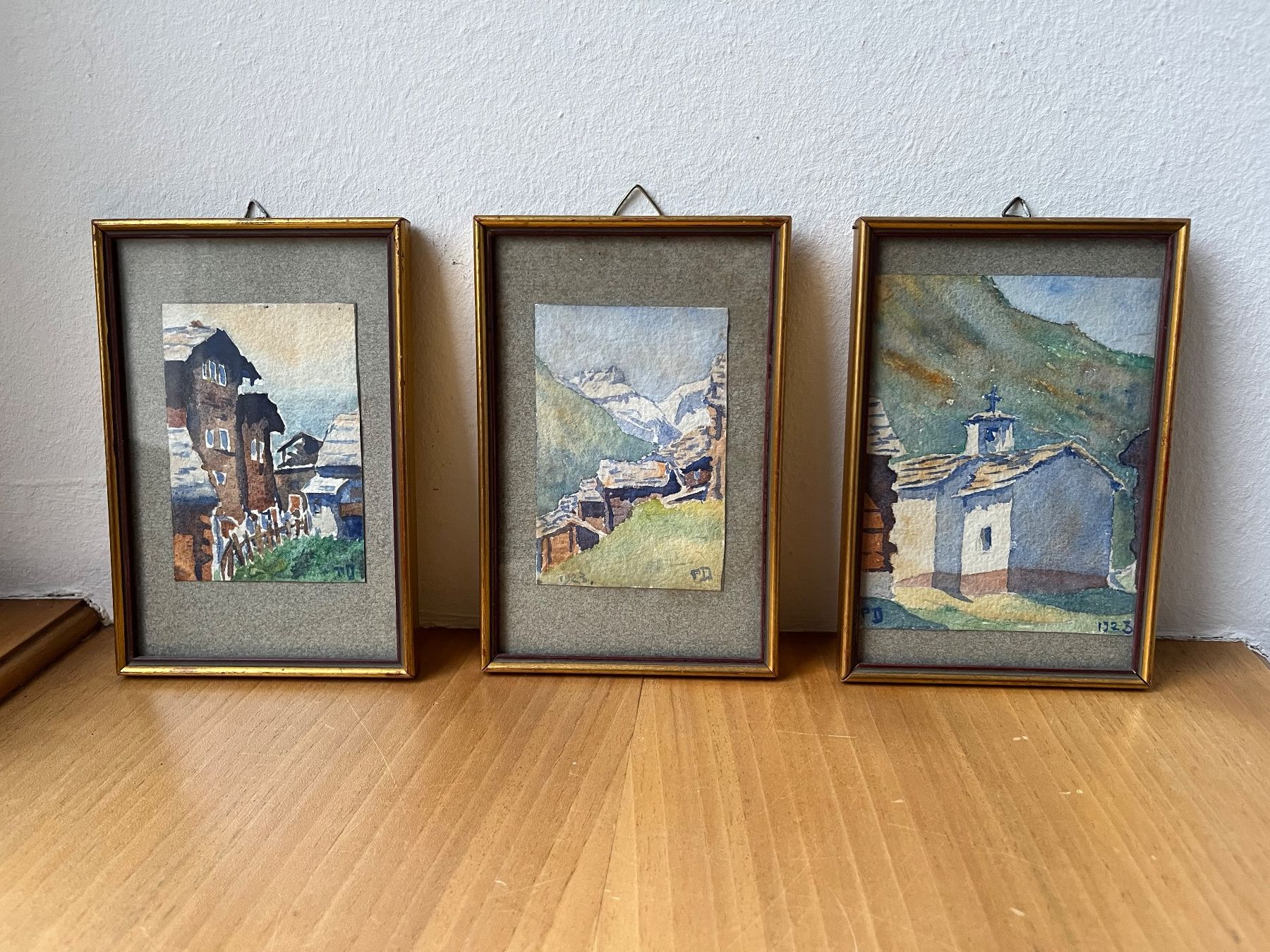 Foto & Immagini: Aquarell Bilder (Initialen PD, 1923) – Usato da Zürich venduto da beardedprophet