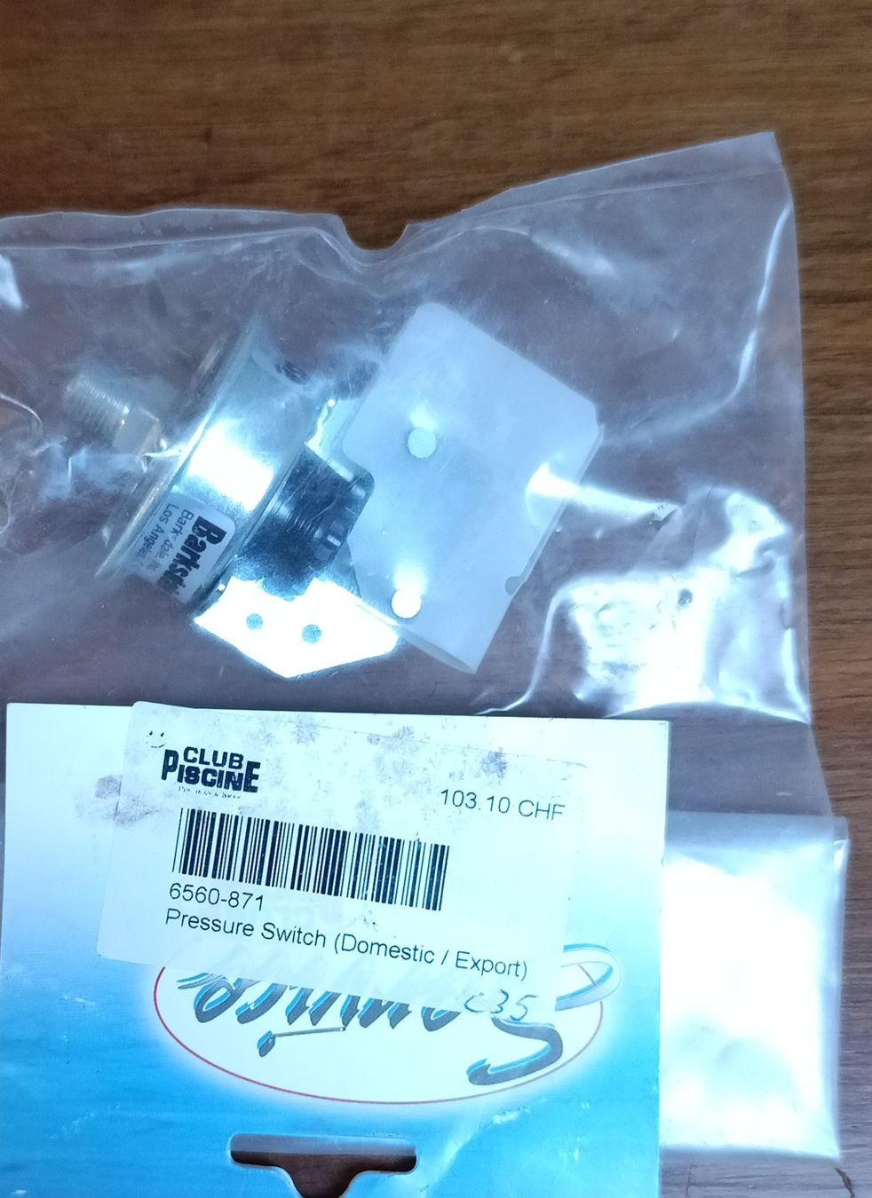 Tutti gli attrezzi: Brand New Barst Pressure Switch - Domestic/Export – Nuovo e nell'imballaggio originale da Diepoldsau venduto da Kevinstaedler