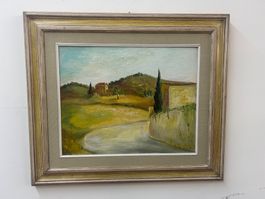 Ölgemälde auf Leinen F. Rigacci mit Holzrahmen