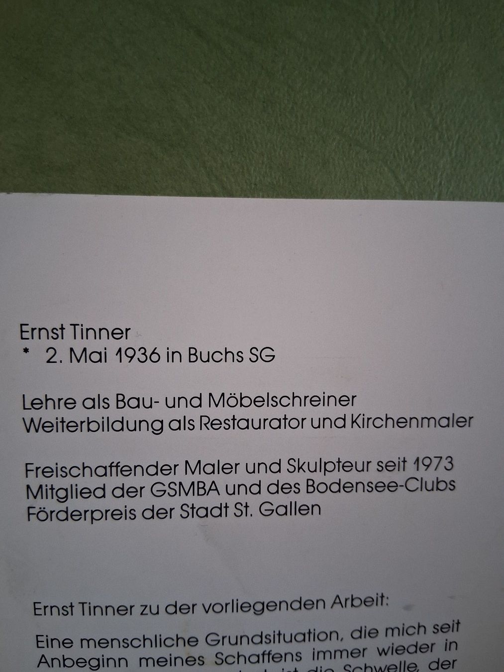 Gemälde: Ernst Tinner Signée 1987 33,5 x 34cm – Gebraucht aus Aigle von Marcagapit 4