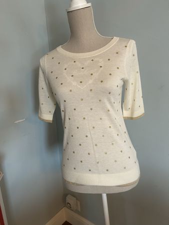 Edler leichter Pullover mit Tupfen - Boden - Size S
