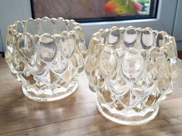 Traumhaft schöne Ornament Gäser - Set, Kerzenleuchter, Vase