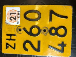 Nummernschild "ZH" Mofa, Töffli oder E-Bike