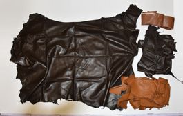 Lederresten Lammleder Schneiden/Basteln Fasnacht/braun-1